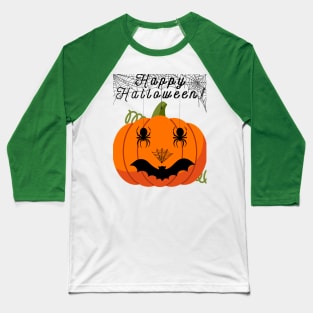 Happy Halloween Pumpkin - Graphic T-Shirt Baseball T-Shirt